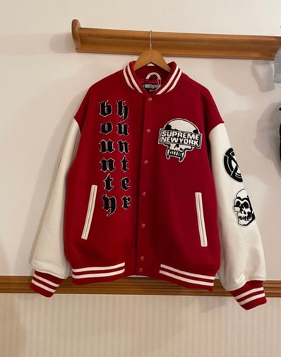 Supreme Bounty Hunter Varsity Jacket "Red"