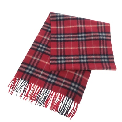 バーバリー カシミヤ レッド マフラー