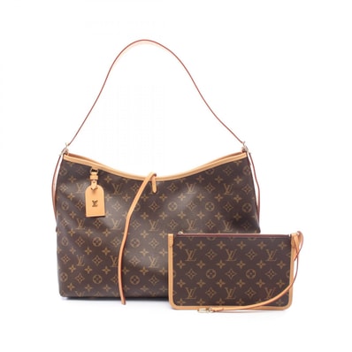 ルイ・ヴィトン LOUIS VUITTON キャリーオール NM MM ショルダーバッグ バッグ PVCコーティングキャンバス レザー モノグラム レディース ブラウン系 M46197 【中古】