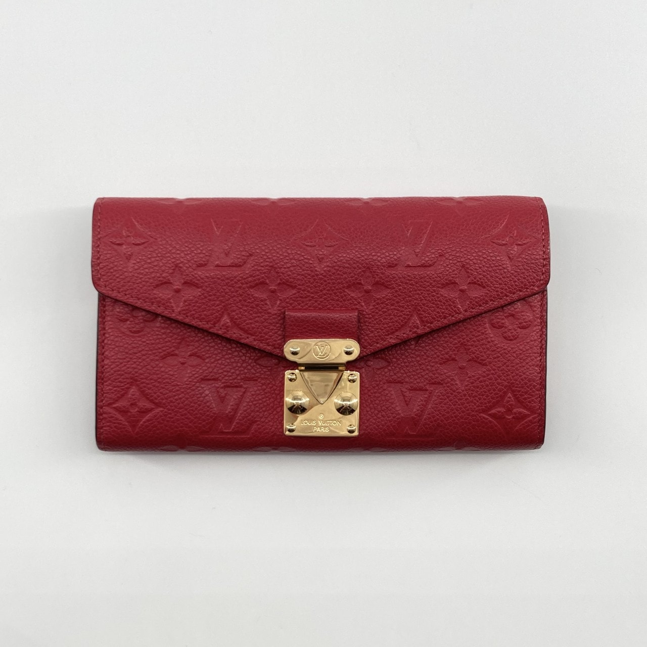 LOUIS VUITTON(ルイ・ヴィトン) ポルトフォイユ メティス モノグラムアンプラントレザー M63728 長財布 スカーレット