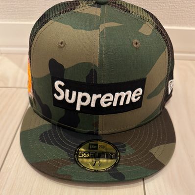 Supreme Box Logo Mesh Back New Era "Woodland Camo" (24SS)