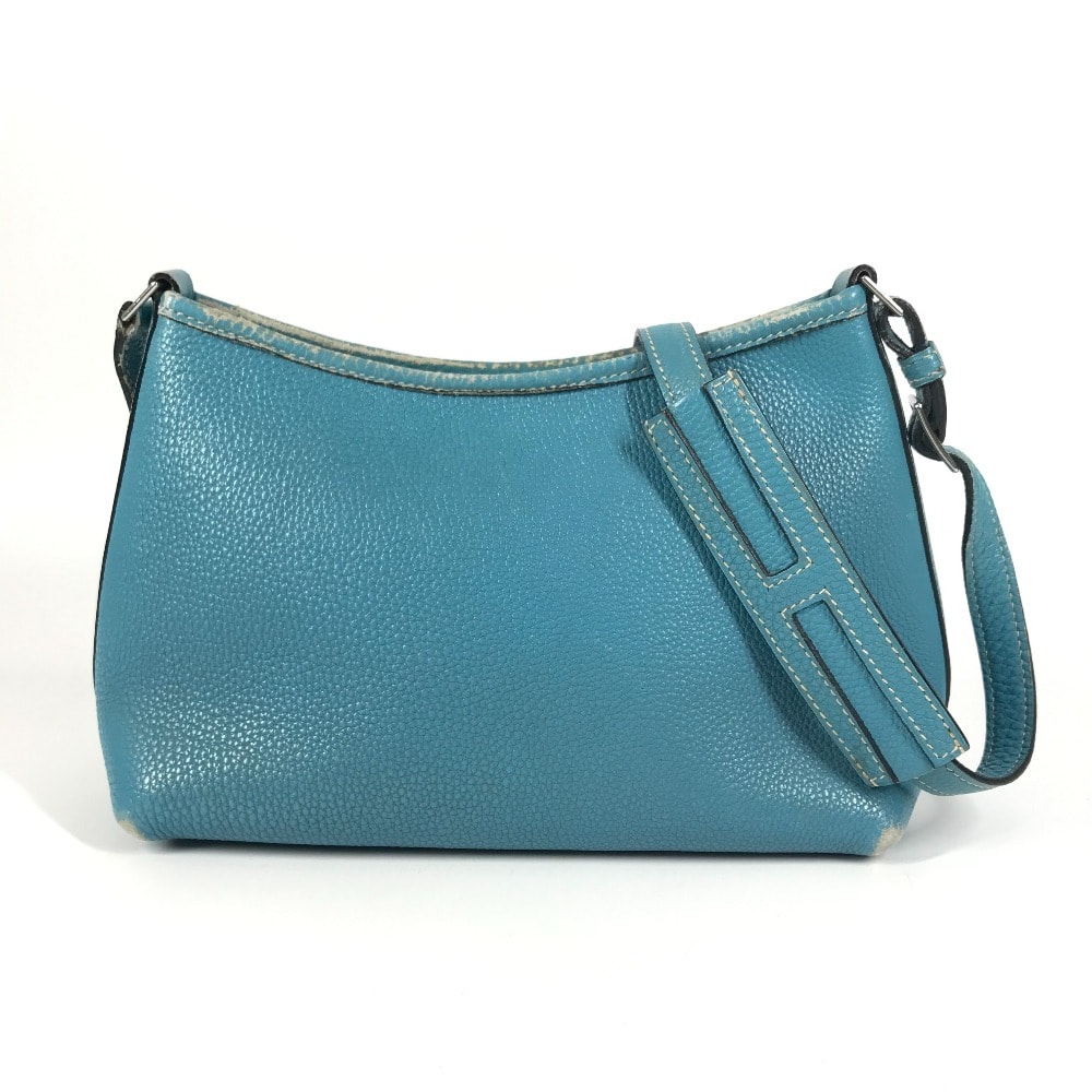 エルメス HERMES ベルランゴPM ベルランゴ PM カバン 斜め掛け ポシェット ショルダーバッグ レザー G□刻 ブルー