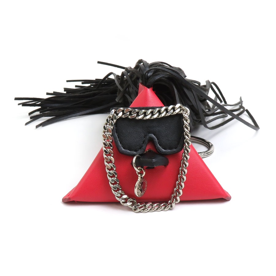 ステラマッカートニー Stella McCartney チャーム フェイクレザー レッド×ブラック ユニセックス【中古】 t19668i