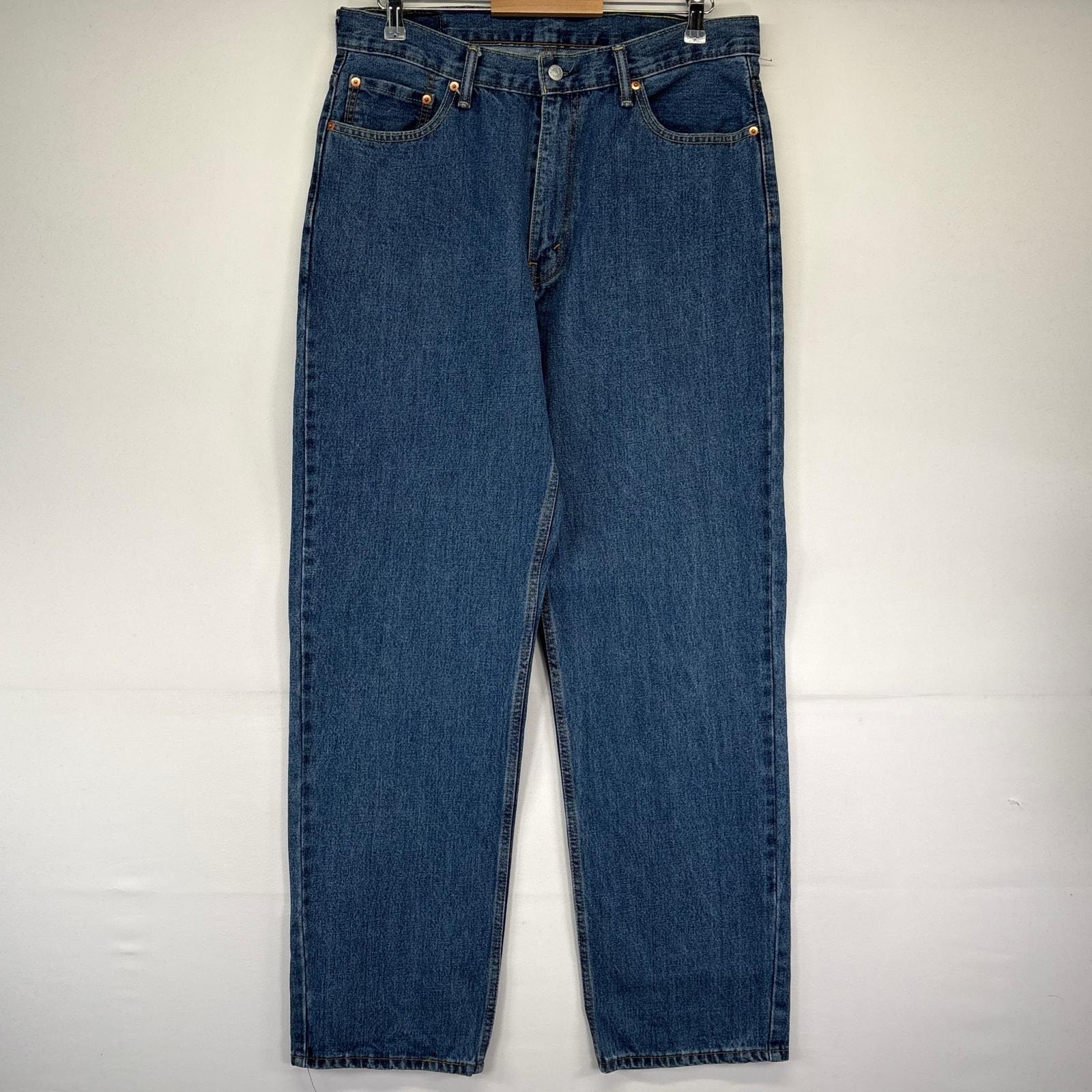 古着 リーバイス Levi's デニム パンツ Gパン 550 バギー ジッパーフライ 5ポケット テーパード W36×L34  ブルー系 メンズ