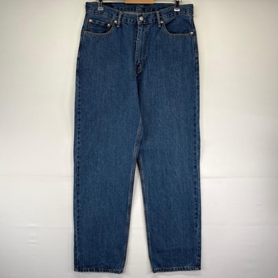 古着 リーバイス Levi's デニム パンツ Gパン 550 バギー ジッパーフライ 5ポケット テーパード W36×L34 ブルー系 メンズ