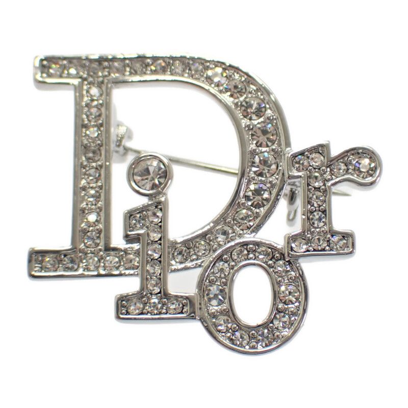 やや傷や汚れあり】ディオール Dior ロゴ ブローチ メタル