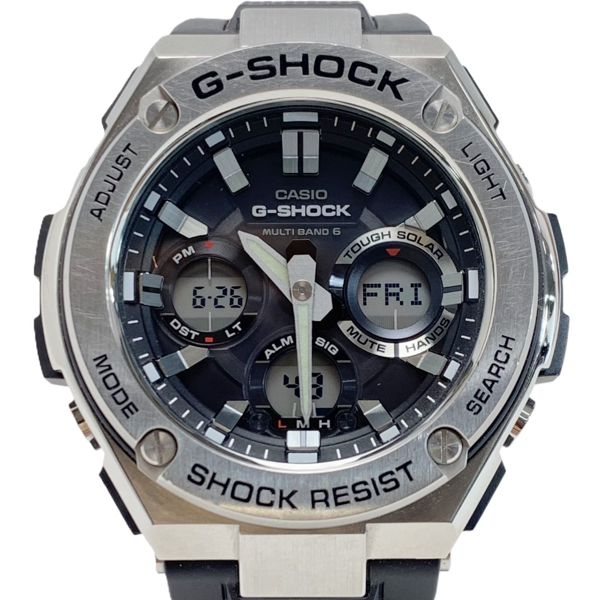 CASIO カシオ G-SHOCK  腕時計 GST-W110-1AJF 電波ソーラー ラバー メンズ