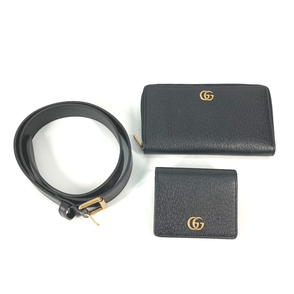 グッチ GUCCI GG 699304 ベルトバッグ ウエストバッグ ラウンドファスナー長財布&カードケース&ベルト 長財布 レザー ブラック 未使用