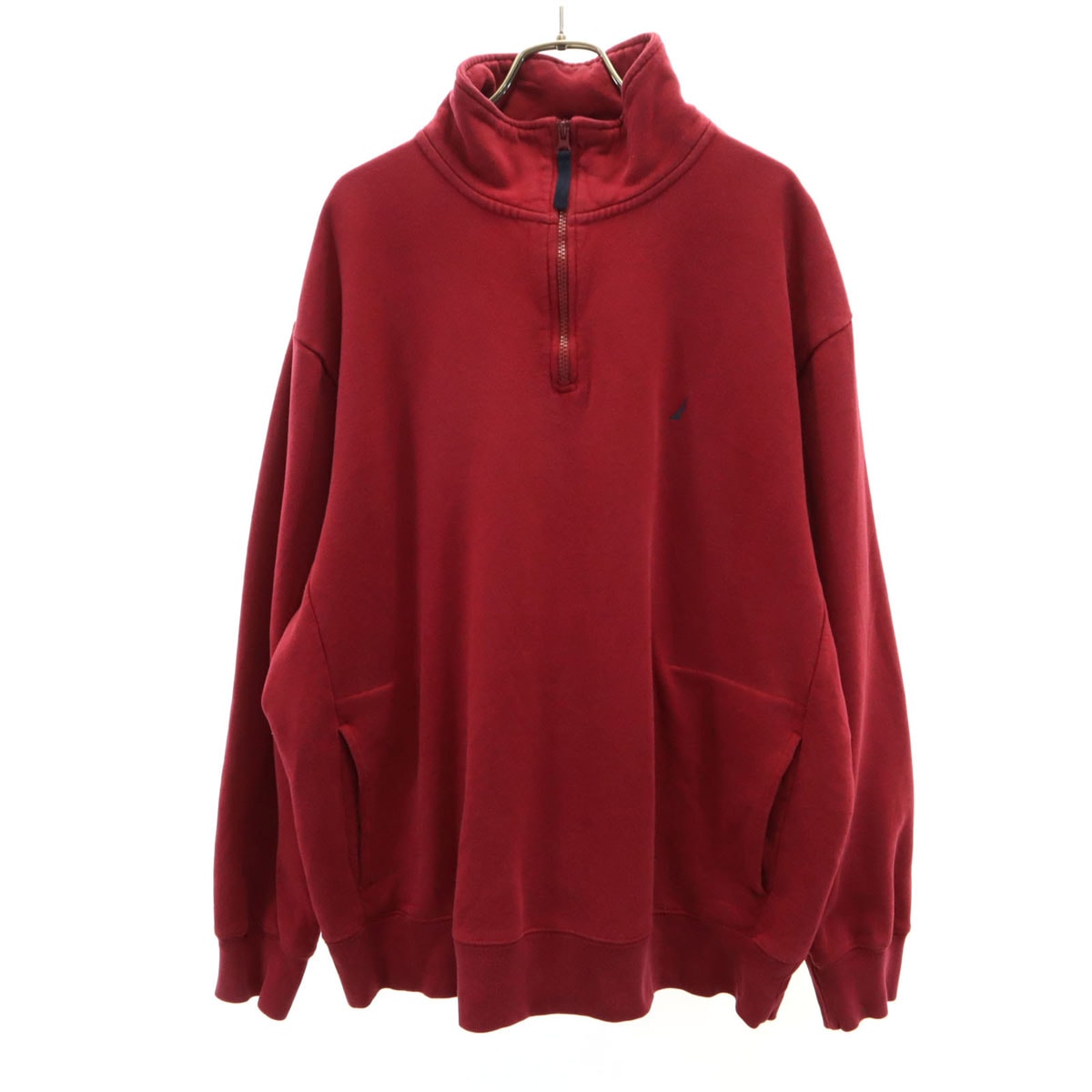 NAUTICA ノーティカ 長袖 ハーフジップ スウェット XL レッド系