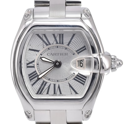 カルティエ CARTIER W62016V3 ロードスター SM シルバー クォーツ レディース 美品 内箱・保証書付き 腕時計 N#151208