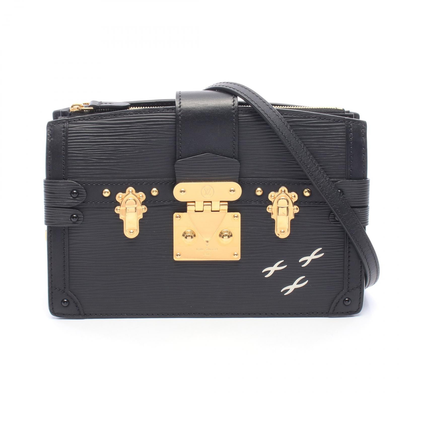ルイ・ヴィトン LOUIS VUITTON トランククラッチ エピ ノワール ショルダーバッグ バッグ レザー レディース ブラック系 M53052 【中古】