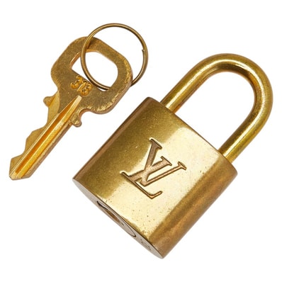 ルイ ヴィトン カデナ 南京錠 キー セット ゴールド メッキ レディース LOUIS VUITTON 【中古】
