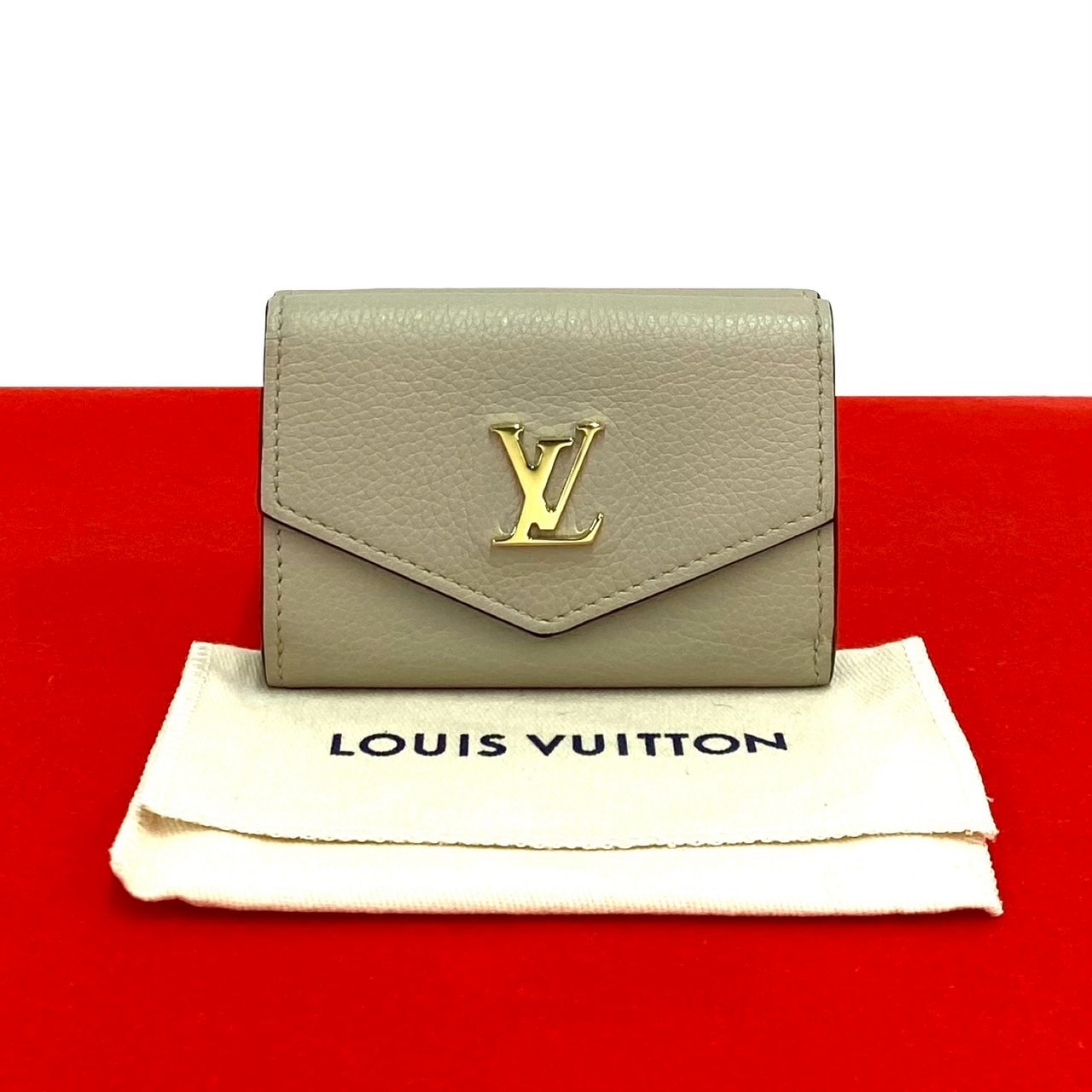 LOUIS VUITTON ルイヴィトン ポルトフォイユ ロック ミニ レザー 三つ折り財布 ベージュ
 33951