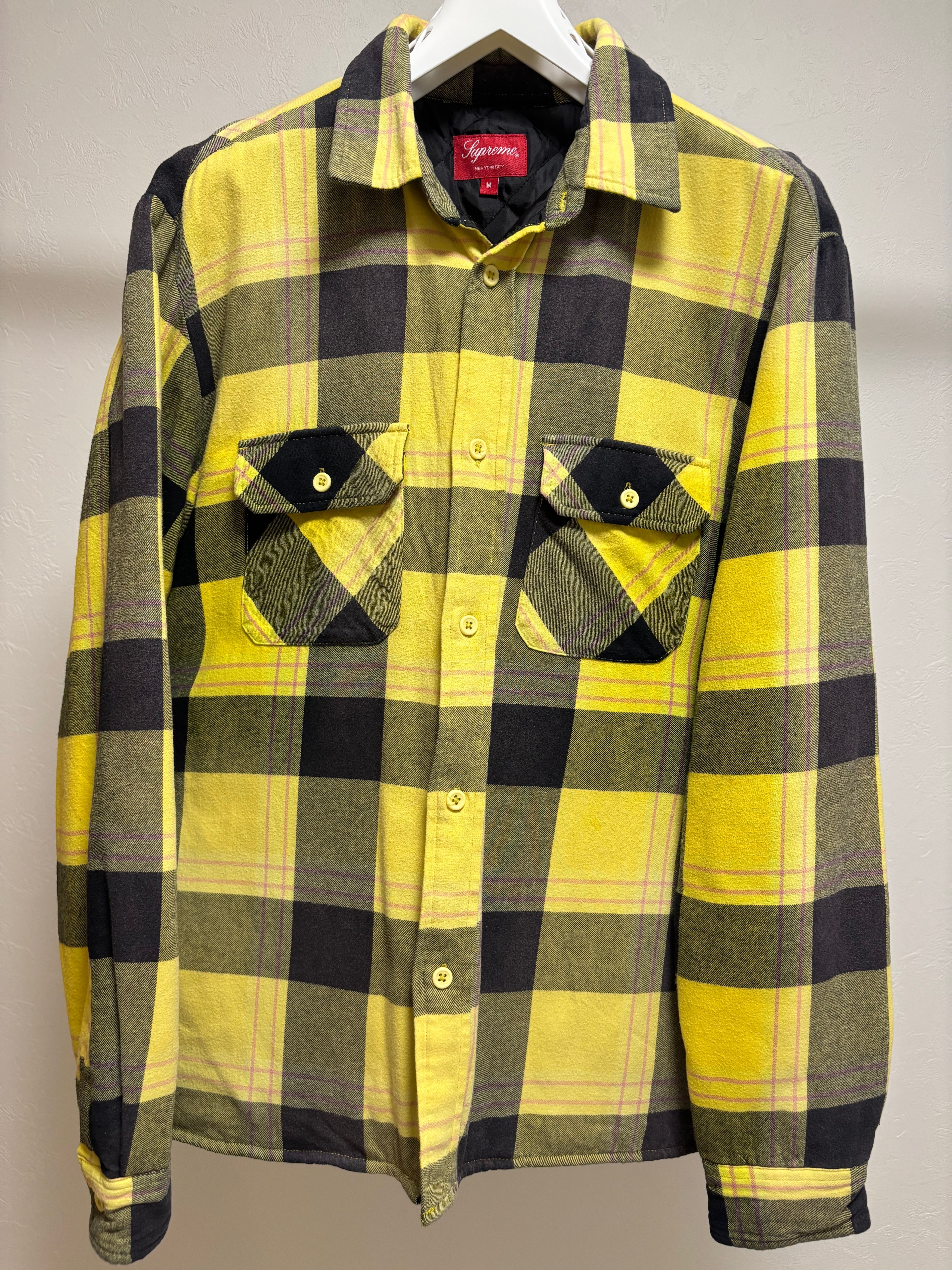 Supreme Quilted Flannel Shirt "Yellow"