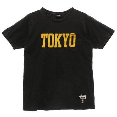 STUSSY ステューシー Tシャツ TOKYO 東京限定 プリント クルーネック 半袖 Tシャツ ブラック系 M【中古】