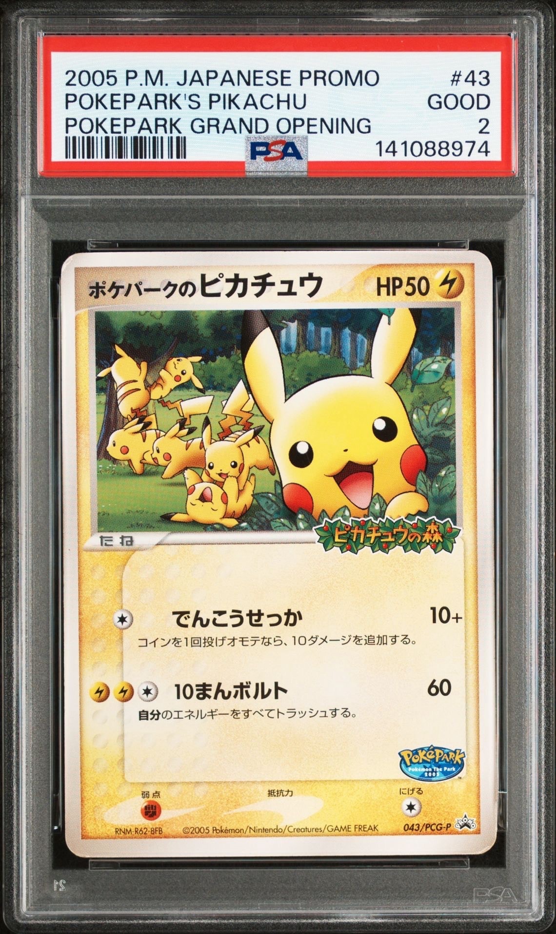 ポケパークのピカチュウ P [PCG-P 043](プロモーションカード「ポケパーク ルギアのくるくるシップ」)