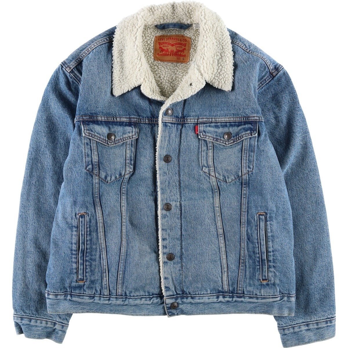 古着 リーバイス Levi's 中綿入り デニムボアジャケット メンズL相当/eaa478076