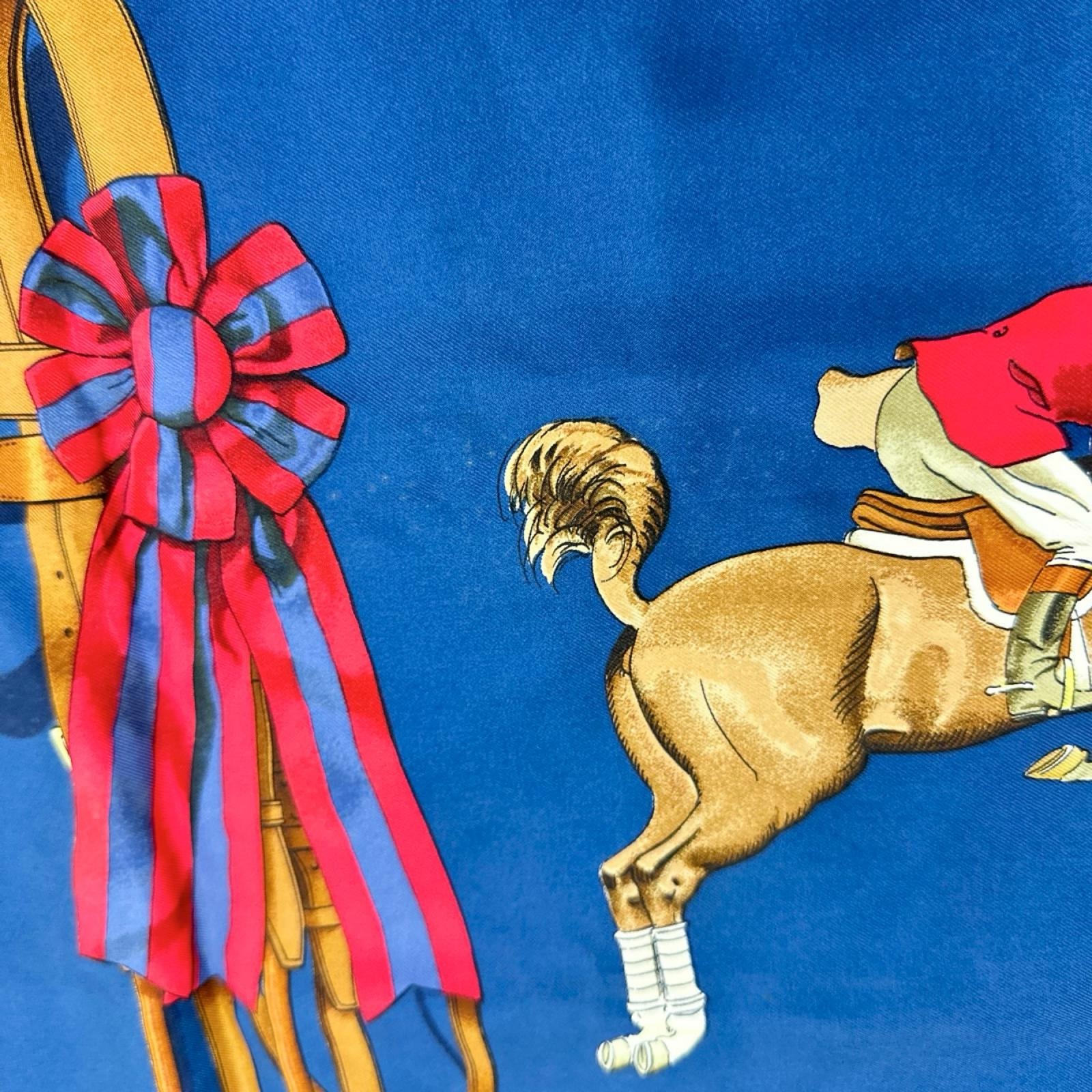 D (傷や汚れあり)】HERMES エルメス カレ90 JUMPING（ジャンピング