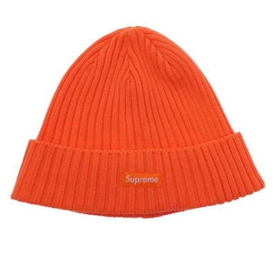 Supreme シュプリーム ニットキャップ 24SS Overdyed Beanie small box logo オーバーダイド スモールボックスロゴ ビーニー ニットキャップ 帽子 オレンジ系 58cm【中古】