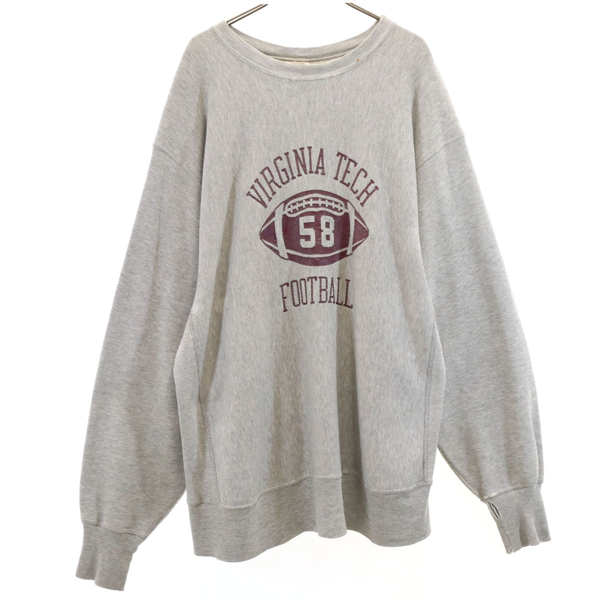 Champion チャンピオン 70s USA製 ヴィンテージ 青単 単色タグ 長袖 リバースウィーブ スウェット トレーナー XL グレー