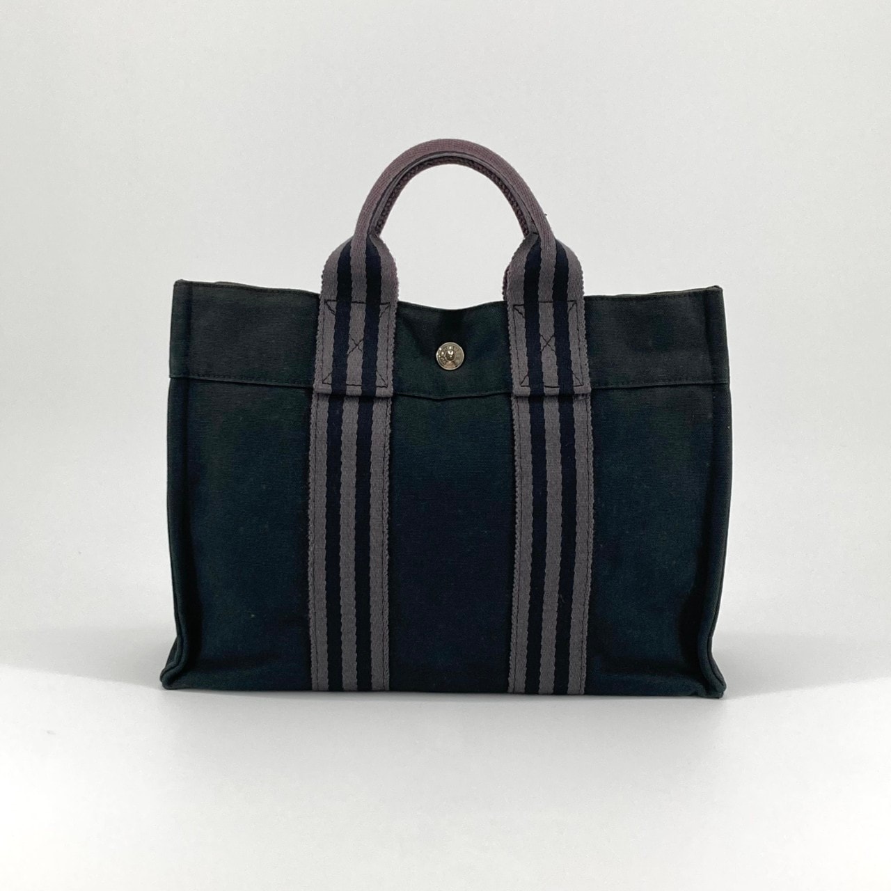 HERMES(エルメス) フールトゥトート トートバッグ ブラック×グレー