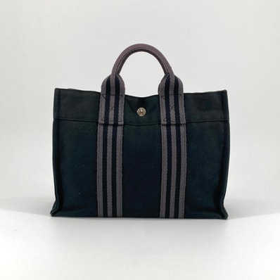 HERMES(エルメス) フールトゥトート トートバッグ ブラック×グレー