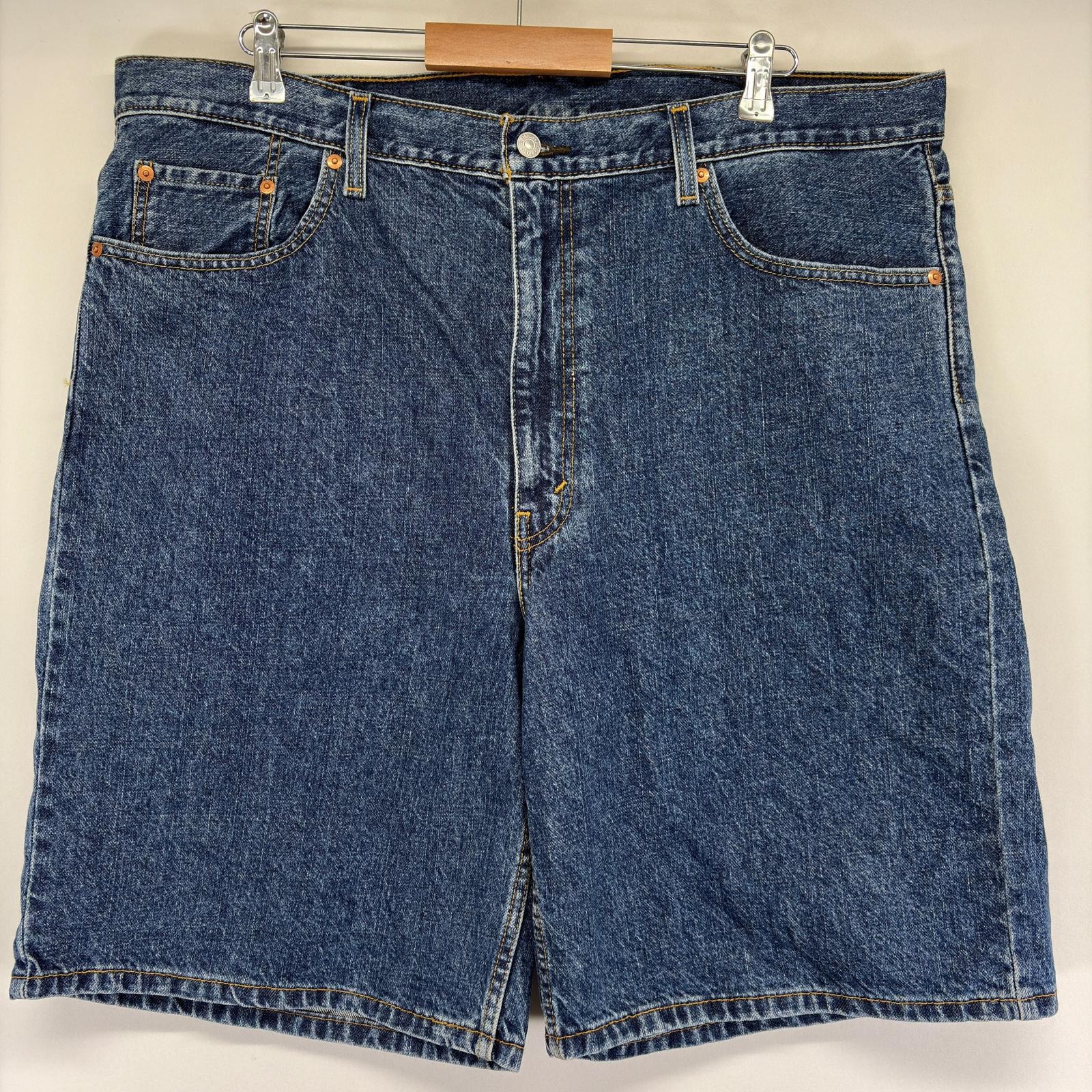 古着 リーバイス Levi's パンツ デニム 5ポケット 550 テーパード ハーフパンツ ジーパン w42  ブルー系 メンズ
