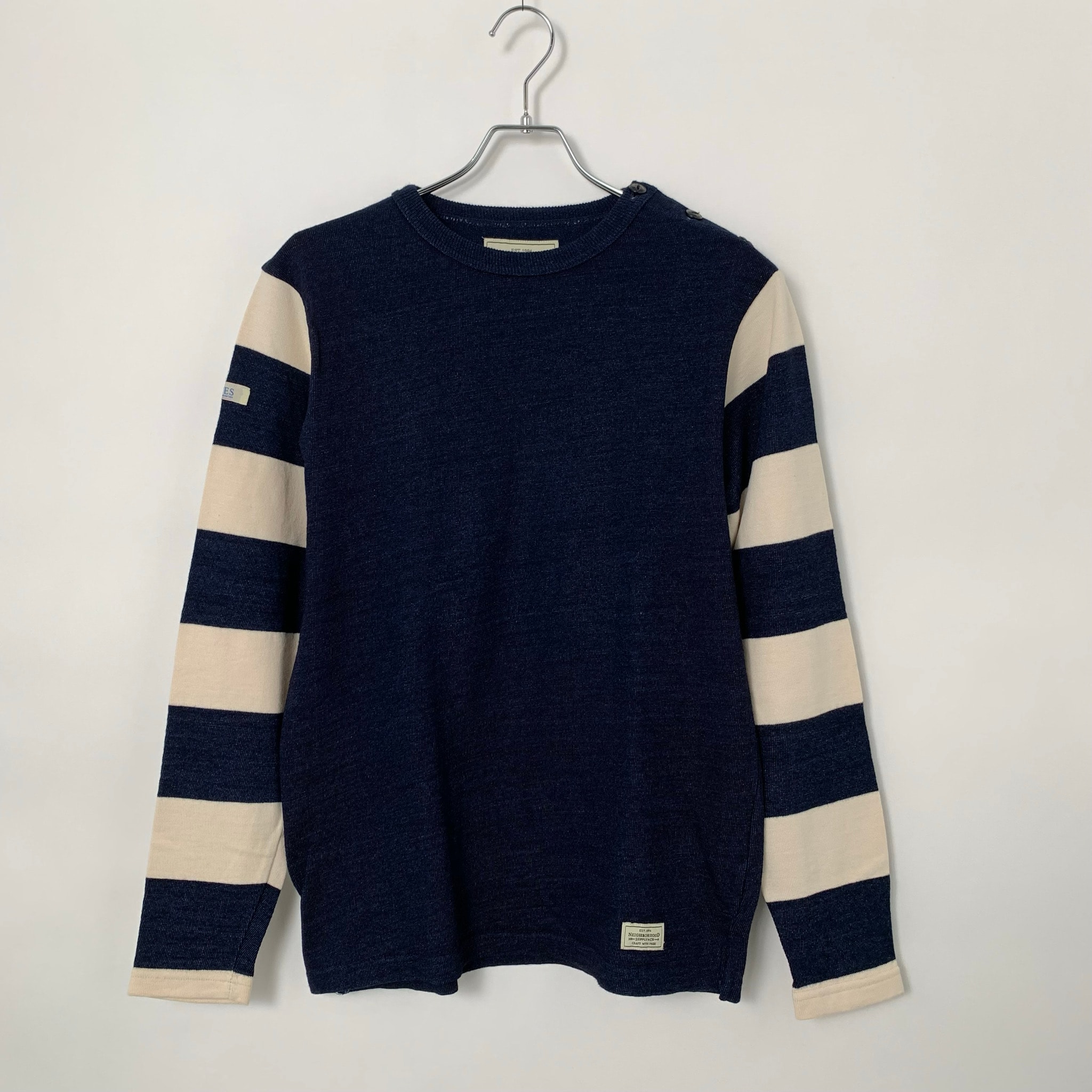 NEIGHBORHOOD FABRICES / C-CREW LS Navy