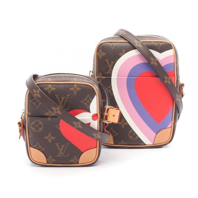 ルイ・ヴィトン LOUIS VUITTON パナム セット ショルダーバッグ バッグ PVCコーティングキャンバス レザー ゲームオン・モノグラム レディース ブラウン系 / マルチカラー M57450 【中古】