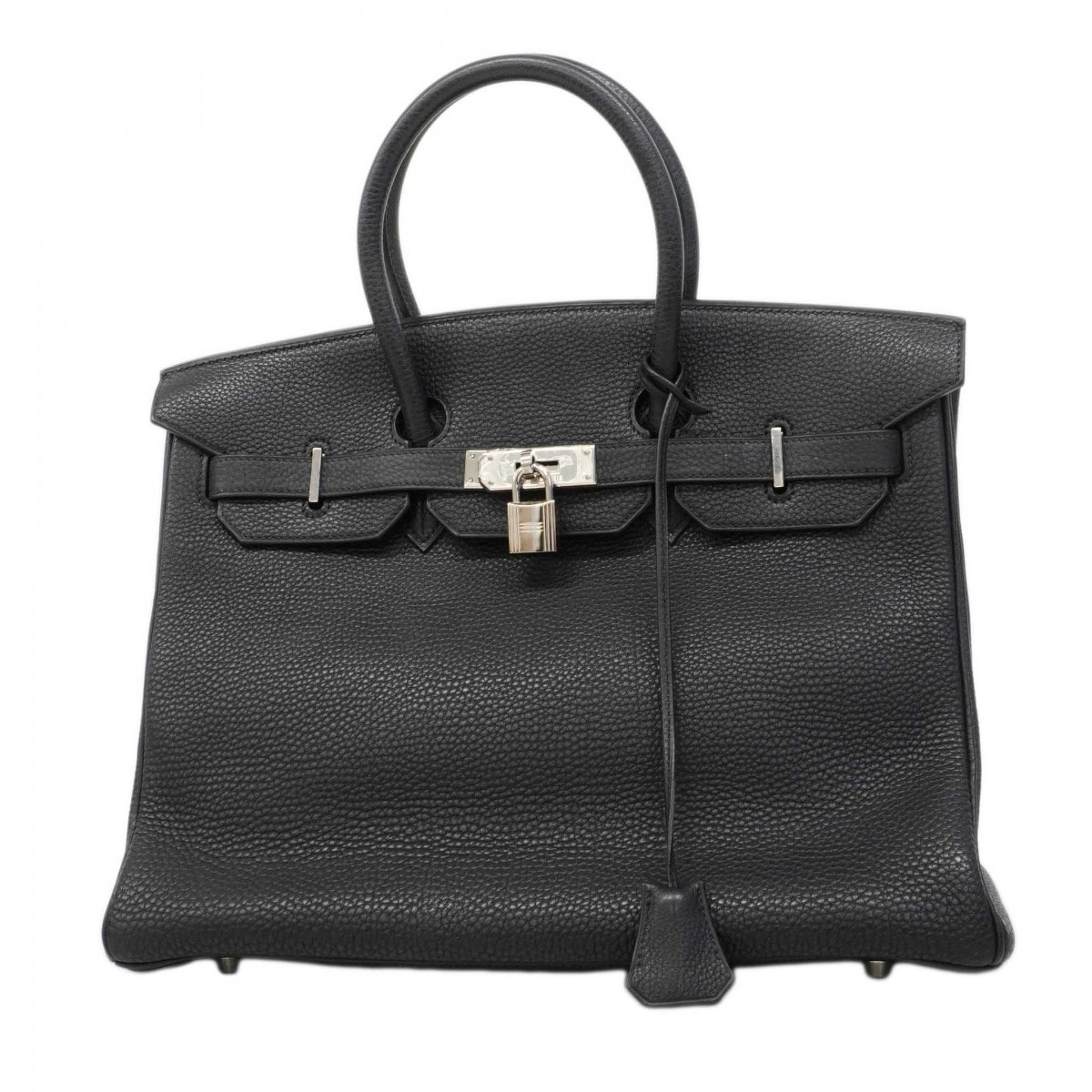 【6dd4554】エルメス ハンドバッグ バーキン35 トゴ ブラック シルバー金具【中古】レディース