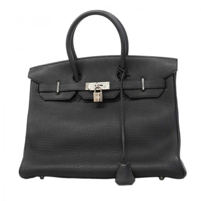 【6dd4554】エルメス ハンドバッグ バーキン35 トゴ ブラック シルバー金具【中古】レディース