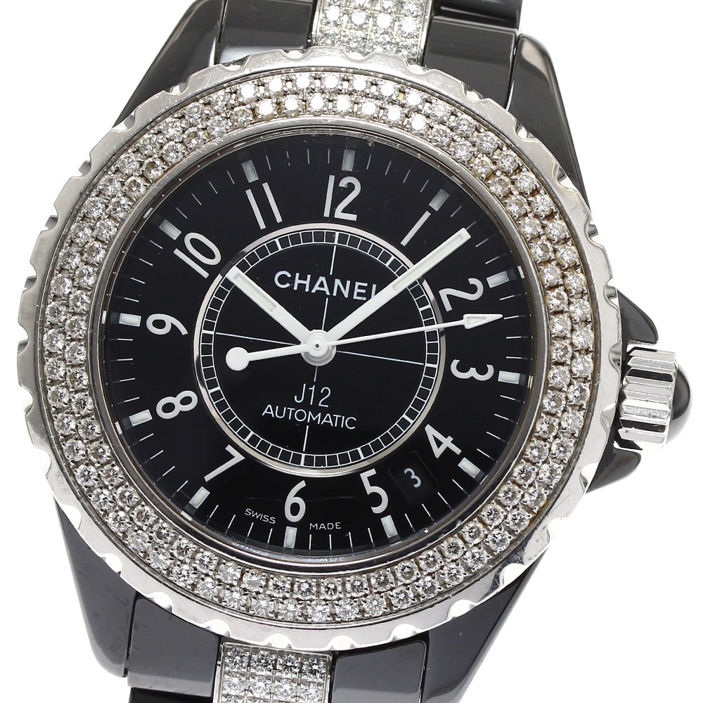 シャネル J12 黒セラミック H1339 メンズ 【中古】
