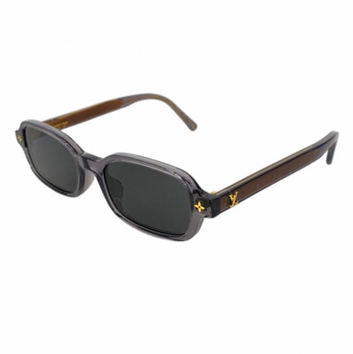 【6dc2504】ルイヴィトン サングラス LVオーラロウレクタングル Z3222U グレー【中古】レディース