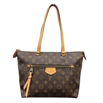 LOUIS VUITTON 人気 訳アリ美品 ルイヴィトン イエナPM モノグラム トートバッグ M42268 PVC ヌメ革 レザー FL3197 ブラウン ベージュ ショルダーバッグ LV ヴィトン Bランク 中古 鑑定済 ヴィトンバッグ