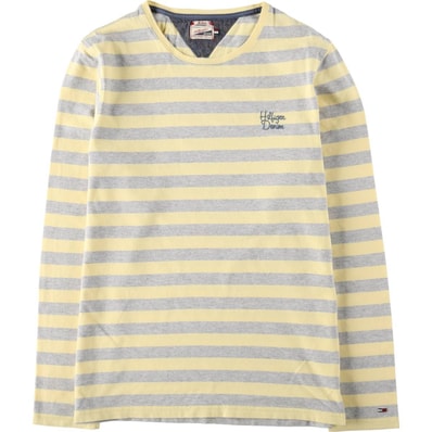 古着 トミーヒルフィガー TOMMY HILFIGER HILFIGER DENIM ボーダー柄 ロングTシャツ ロンT レディースM相当/eaa665639