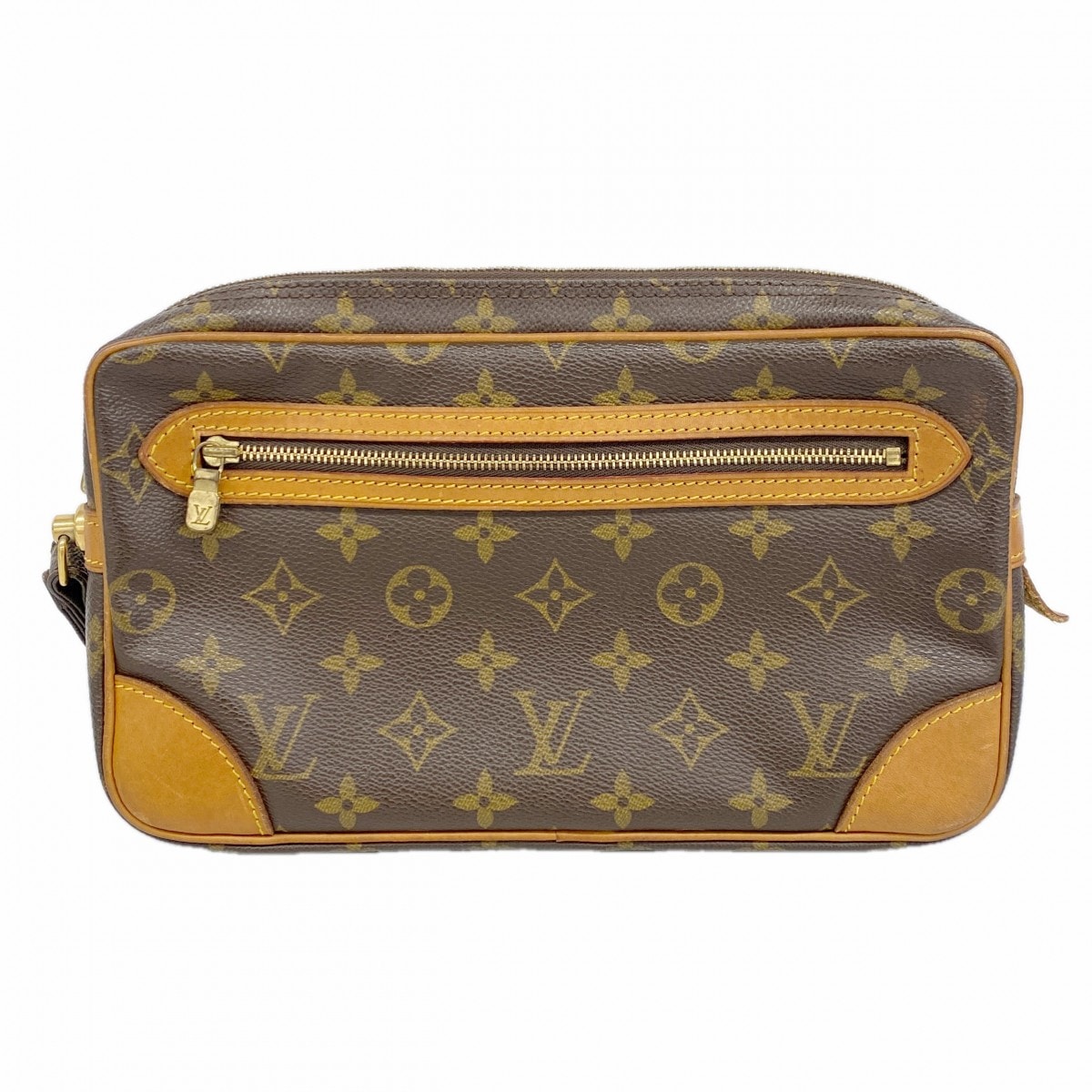 【6db0858】ルイヴィトン クラッチバッグ モノグラム マルリードラゴンヌGM M51825 ブラウン【中古】メンズ