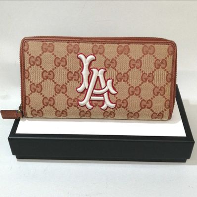 GUCCI x Los Angeles Dodgers GG Canvas Zip Around Wallet