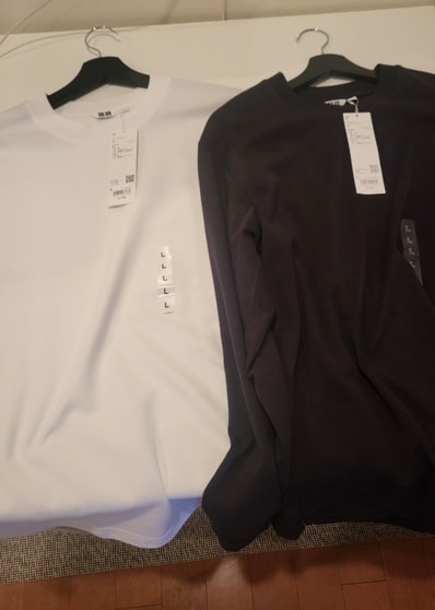 2026購入 新品未使用タグ UNIQLO エアリズムコットンクルーネックシャツ