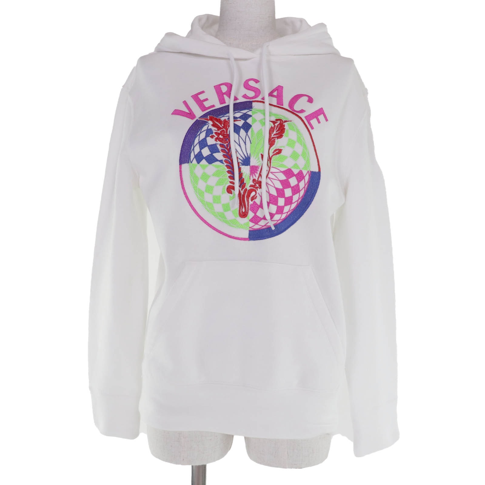 美品 ヴェルサーチ パーカー ホワイト レディース 36 1002804