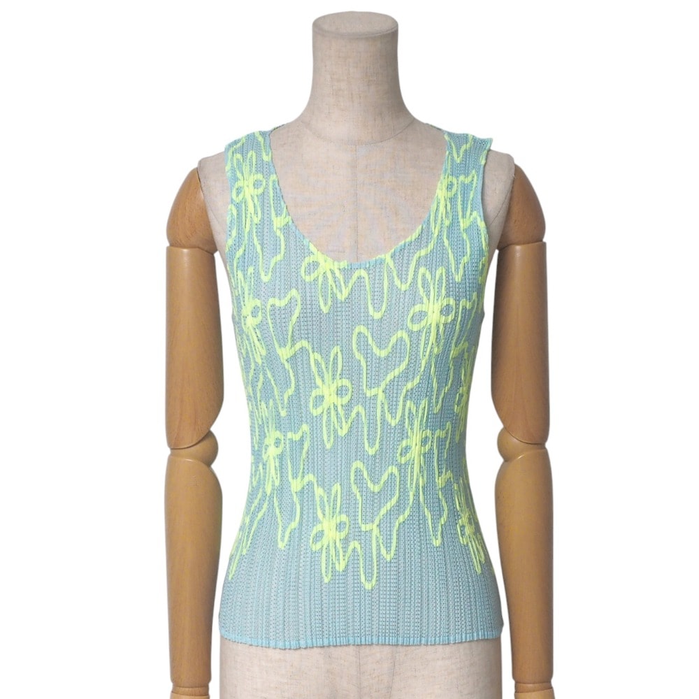 PLEATS PLEASE ISSEY MIYAKE プリーツプリーズ イッセイミヤケ カットソー サイズ4 プリーツ トップス ノースリーブ タンクトップ ブランド古着【中古】20250522/RA4756
