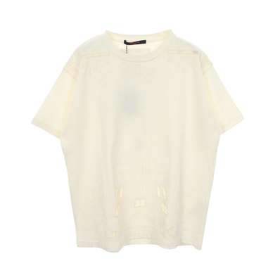 ルイ・ヴィトン LOUIS VUITTON ノートルダム ポンヌフ エンブロイダリー 半袖Tシャツ 衣料品 トップス コットン メンズ ホワイト系 【中古】