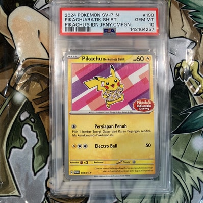PSA10】バティックシャツを着たピカチュウ (フラワーピカチュウ柄) P PSA10】バティックシャツを着たピカチュウ (フラワーピカチュウ柄) P