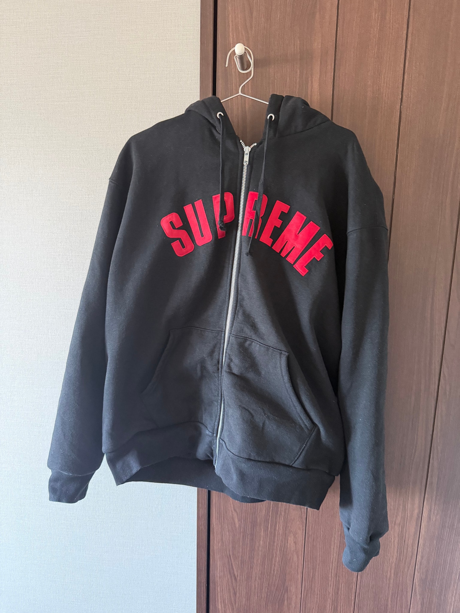 Supreme Arc Thermal Lined Zip Up Hooded Sweatshirt (25AW) "Black"