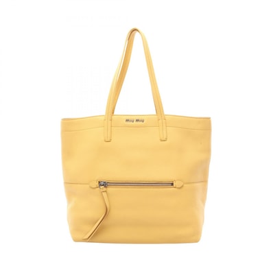 ミュウ ミュウ Miu Miu トートバッグ バッグ レザー レディース イエロー系 【中古】