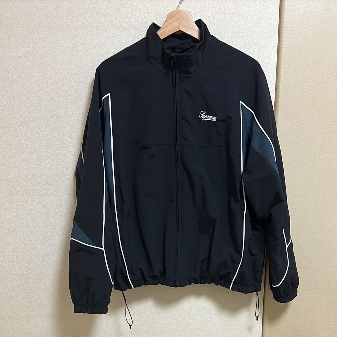 Supreme Contrast Piping Track Jacket "Black"