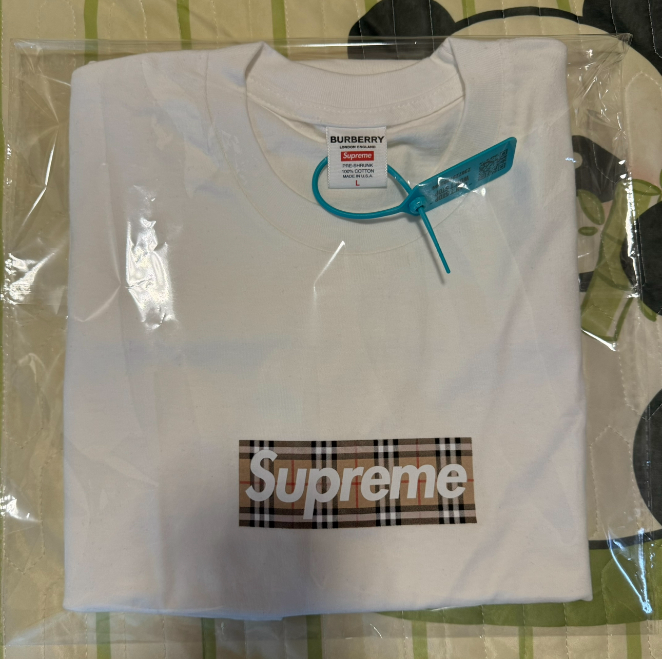 Supreme / Burberry Box Logo Tee "White"