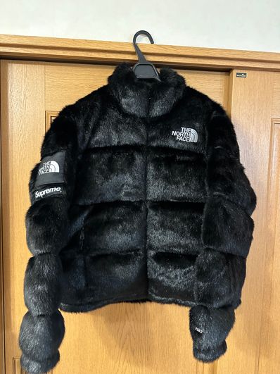 Supreme x The North Face Faux Fur Nuptse Jacket "Black"