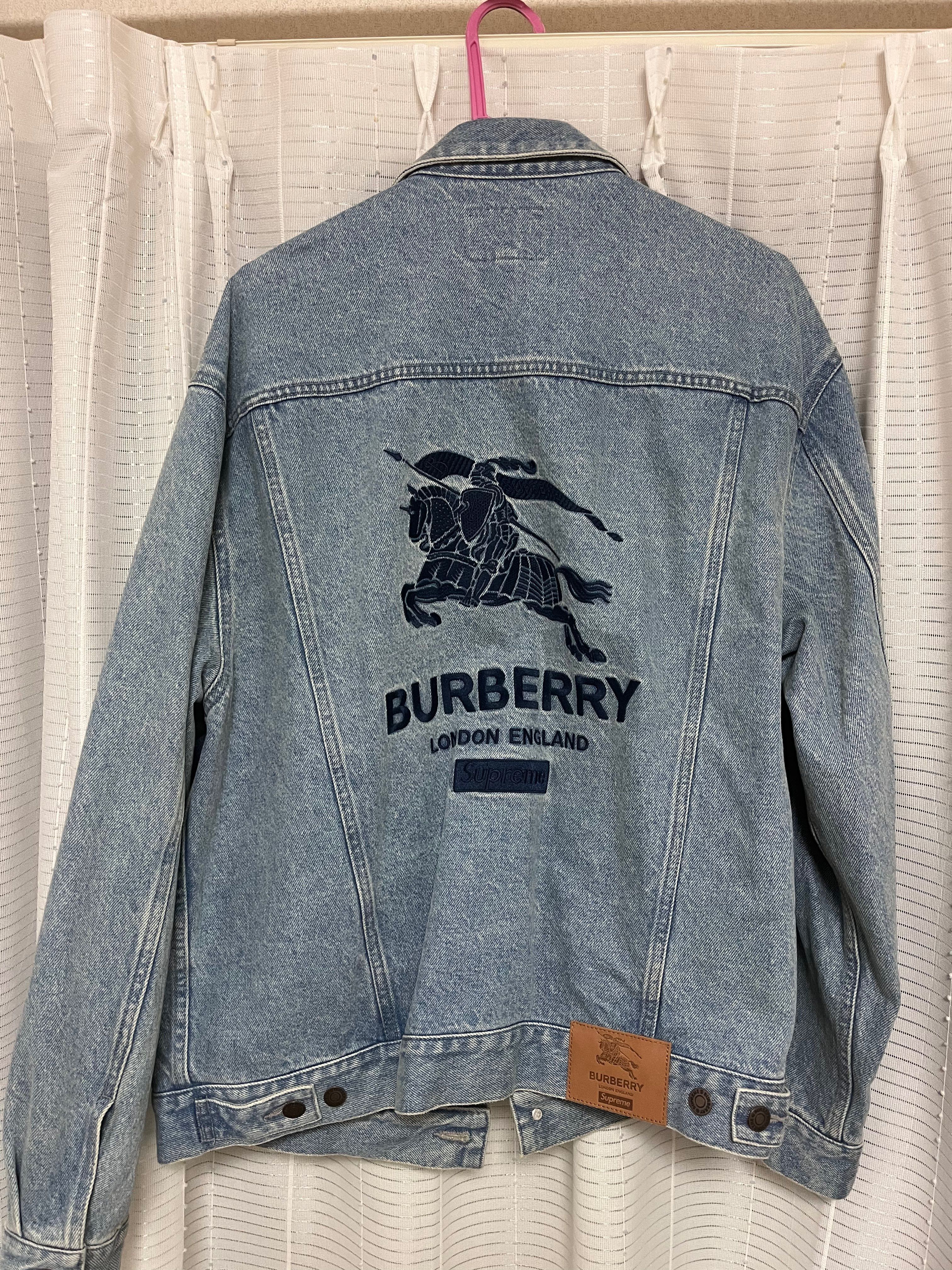 Supreme / Burberry Denim Trucker Jacket "Blue"