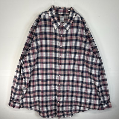 古着 ブルックスブラザーズ Brooks Brothers 長袖シャツ チェック REGENT 大きいサイズ 3XL ネイビー系 マルチカラー メンズ
