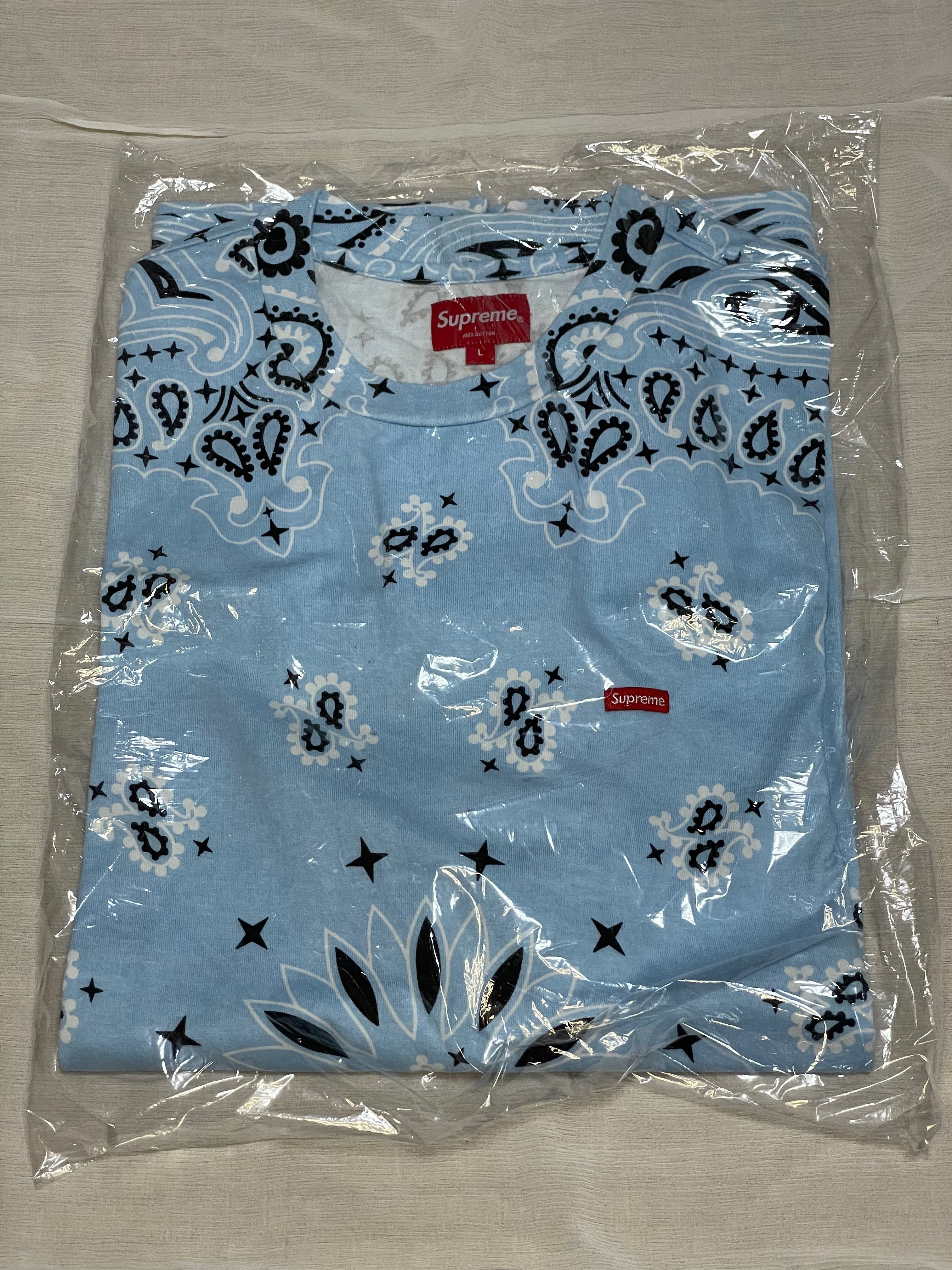 Supreme Small Box Tee "Bandana Blue"(21SS)